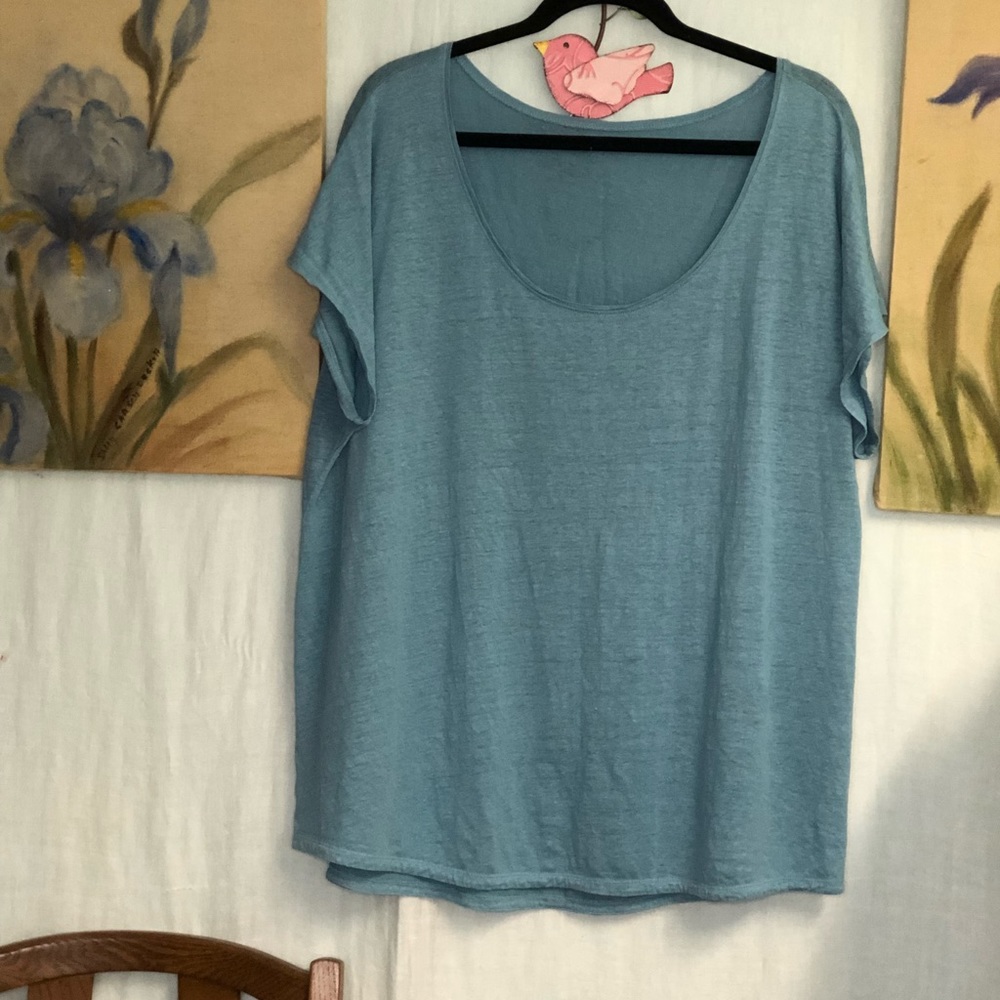 Eileen Fisher denim blue tunic L